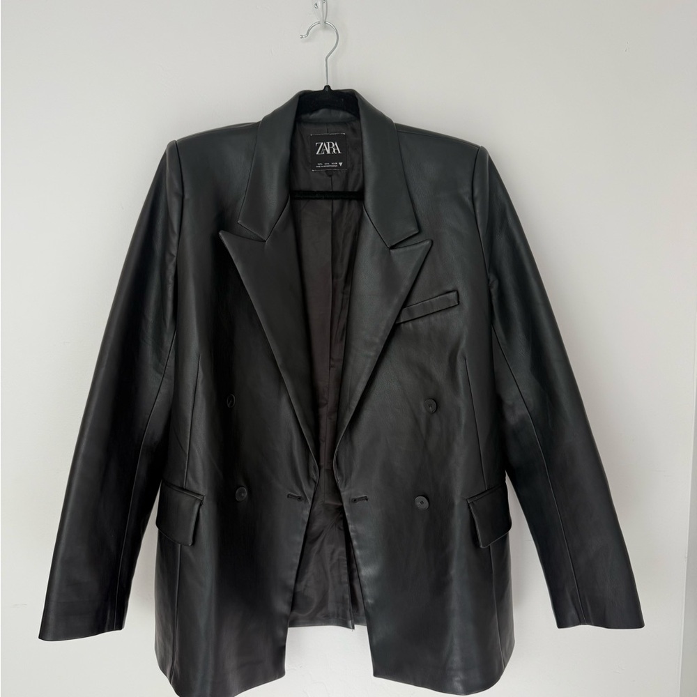 ZARA Women’s Faux Leather Jacket – Size L